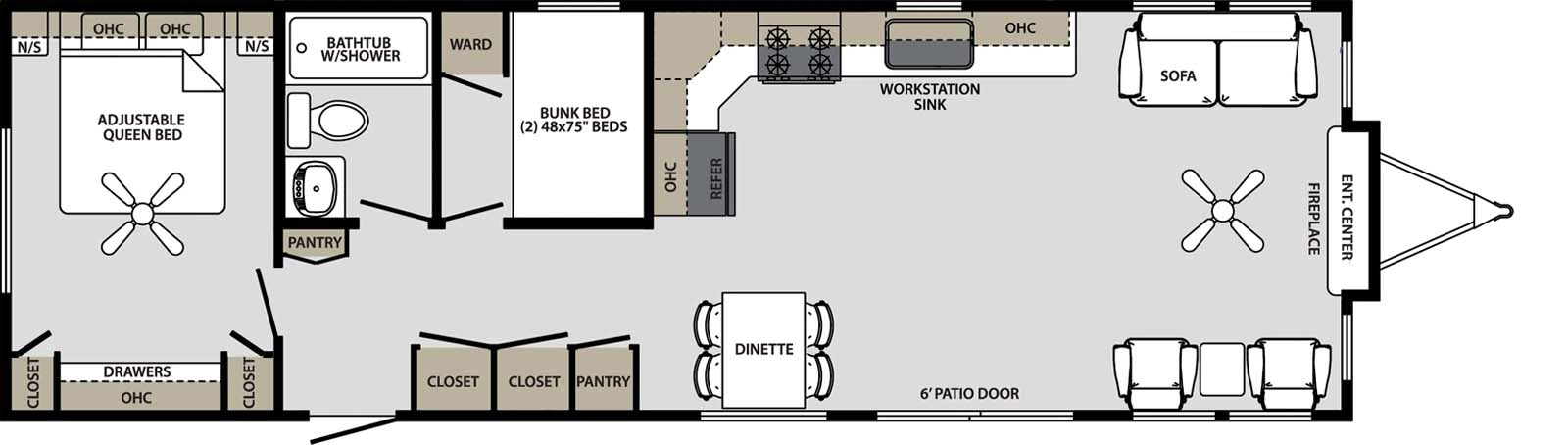 45AKFL-2B-C-P Floorplan Image